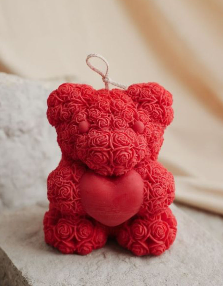 Fluffy Teddy Soy Candle - Rose Essence