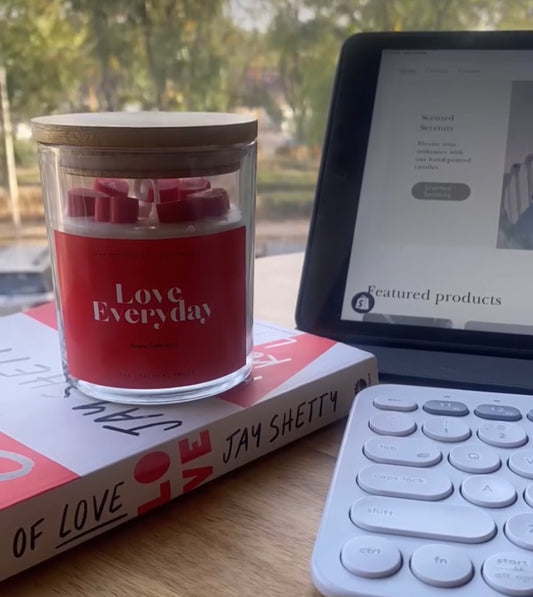 Love Everyday - Rose Scented Candle | Mini Self-Love Jar Candle