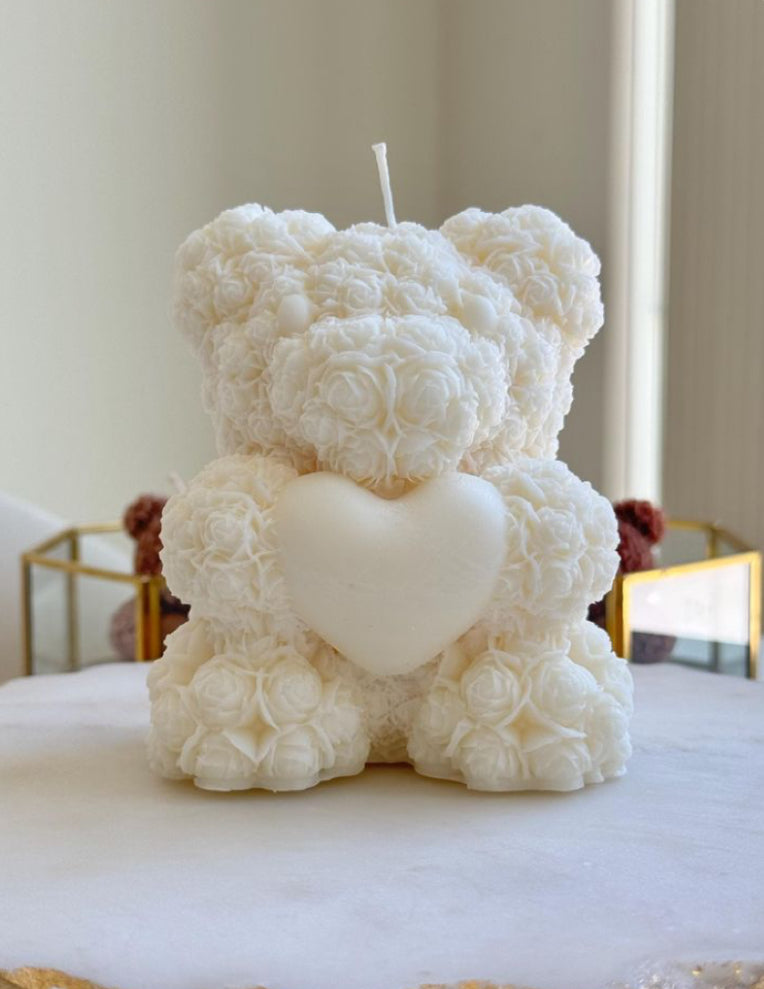 Fluffy Teddy Bear Scented Soy Candle - Vanilla