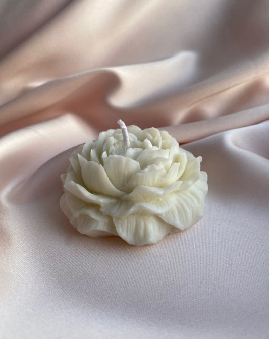 Peony Blossom Soy Wax Candle - Handcrafted Floral Decor Candle - Lavender